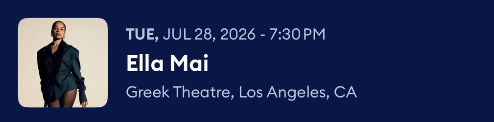 Ella Mai concert