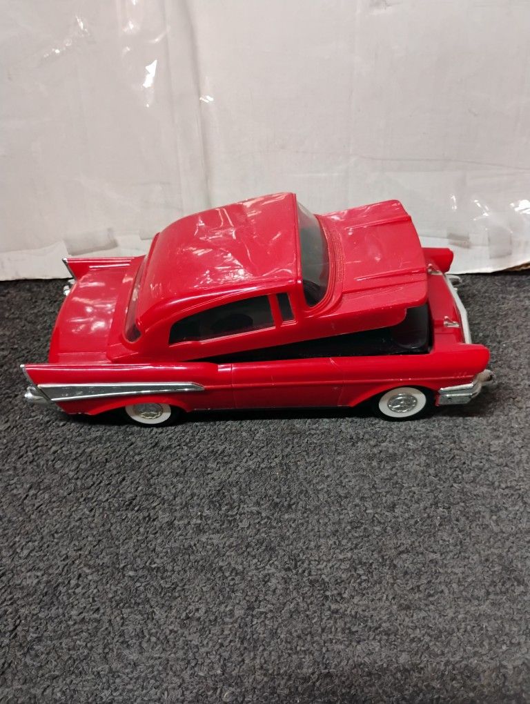03YO - $26 / Vintage VHS video cassette Rewinder shaped like a red 1957 Chevrolet Bel Air. untested no power cord