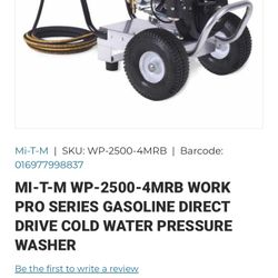 Mi-T-M 2.5kPSI 170cc 2.3 GPM Pressure Washer