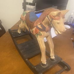 Antique Wood Horse 