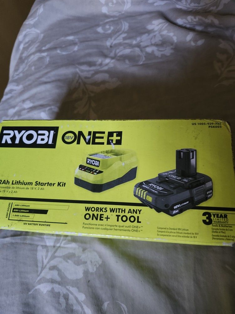 RYOBY BATERIA Y CARGADOR .18v