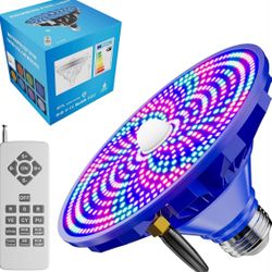 LED 12-Color Mode Adjustable Pool Light for Inground Pool w/Remote Control - 90W
