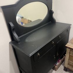 Antique Buffet And Table 