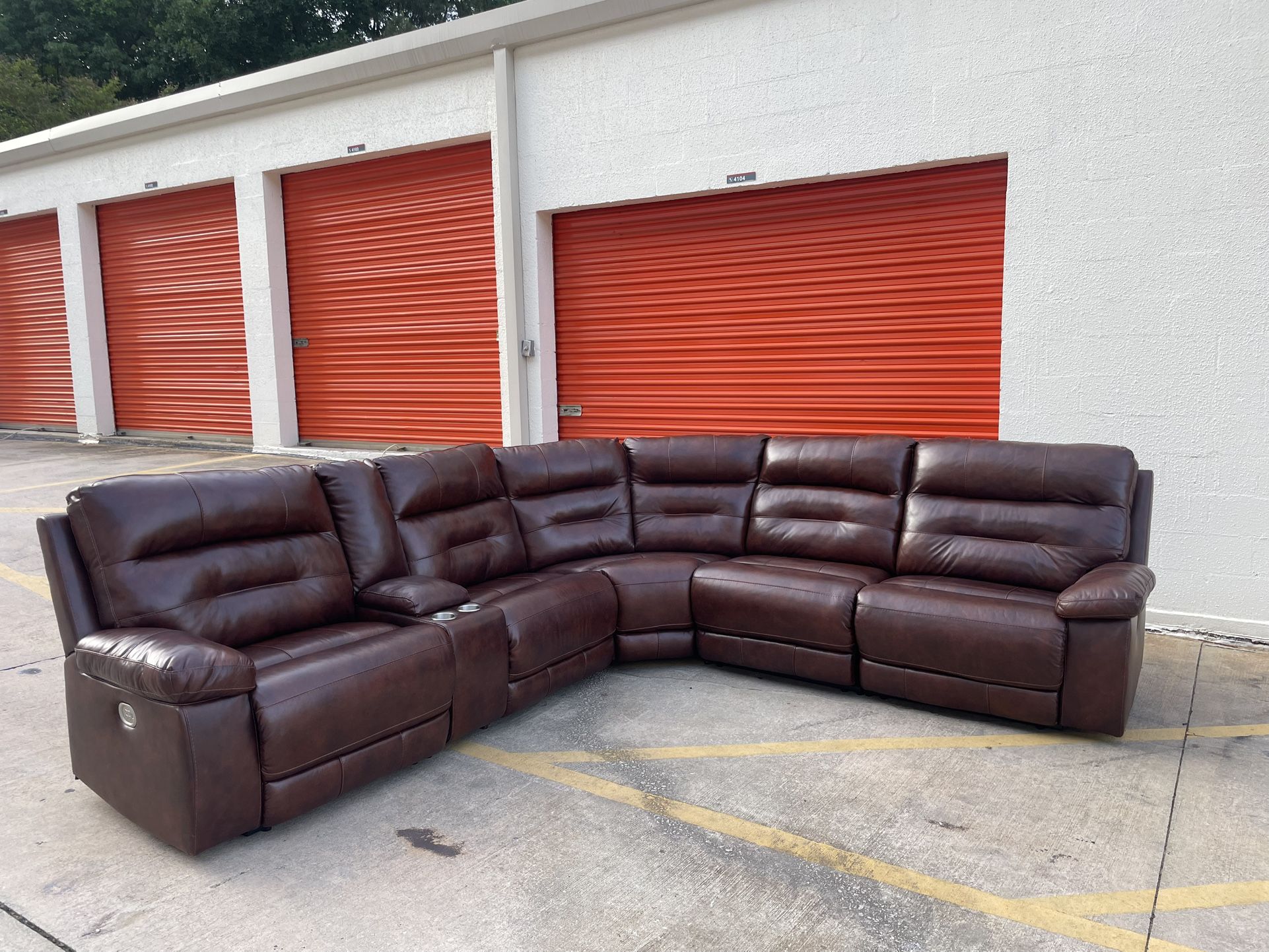 *Free Delivery* Leather Electric Recliner Sectional Couch