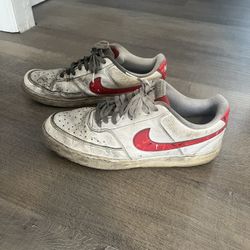 Nike Air Force 1 White/Red Men’s Sneakers (Size 12)