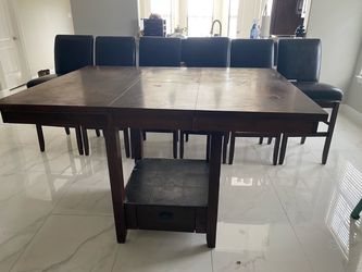 Bar table, bar chairs