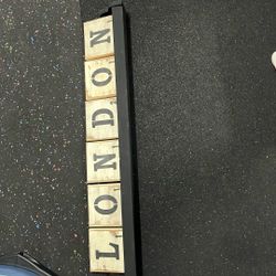 Wooden Scrabble Art “London”