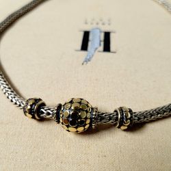  John Hardy Necklace 18k Real Gold/.925 Silver.  Excellent Condition 