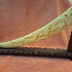 Carved Ivory Spear with wood base
