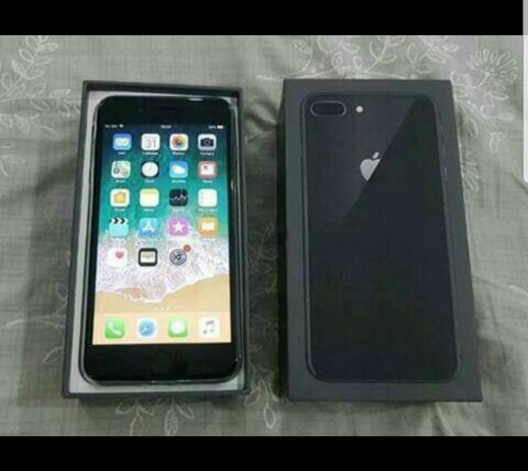 Iphone 8 plus 64 gig brand new black in box
