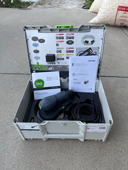 Festool ETS 150/3 EQ Plus Orbital Sander with sanding disks