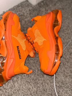 Balenciaga Triple S Clear Sole Orange Sneakers