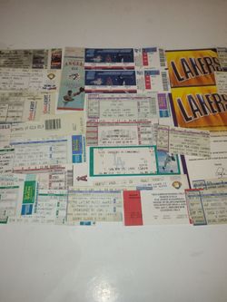 Vintage Sports & Concert Ticket Stub Collection - Lakers, Dodgers, Angels, WWF +++