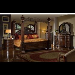 King Size Complete Bedroom Set (mattress Box Spring Not Included )