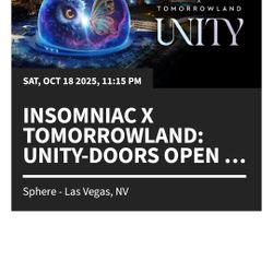 2 tickets to Unity @ The Sphere Las Vegas : Subtronics headliner