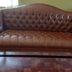 Entry Way Leather Bench 