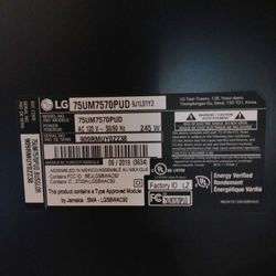 (FREE)! LG TV 4K 75INCH