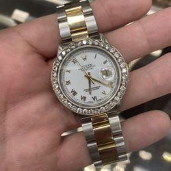 Rolex Datejust Oyster 36mm Mint Big Diamond Bezel Buy Sale 10k 14k Ring Coin Silver Scrap