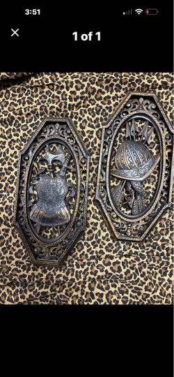 Medieval Knight Armor Wall Plaques Set of 2