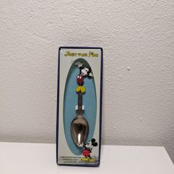 VTG COLLECTIBLE MICKEY MOUSE Souvenir Spoon - Genuine Walt Disney "MICKEY" Stamp