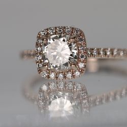NEW 1.42ct GIA CERT NATURAL DIAMOND Wedding Ring 1.02ct Si1 Center 