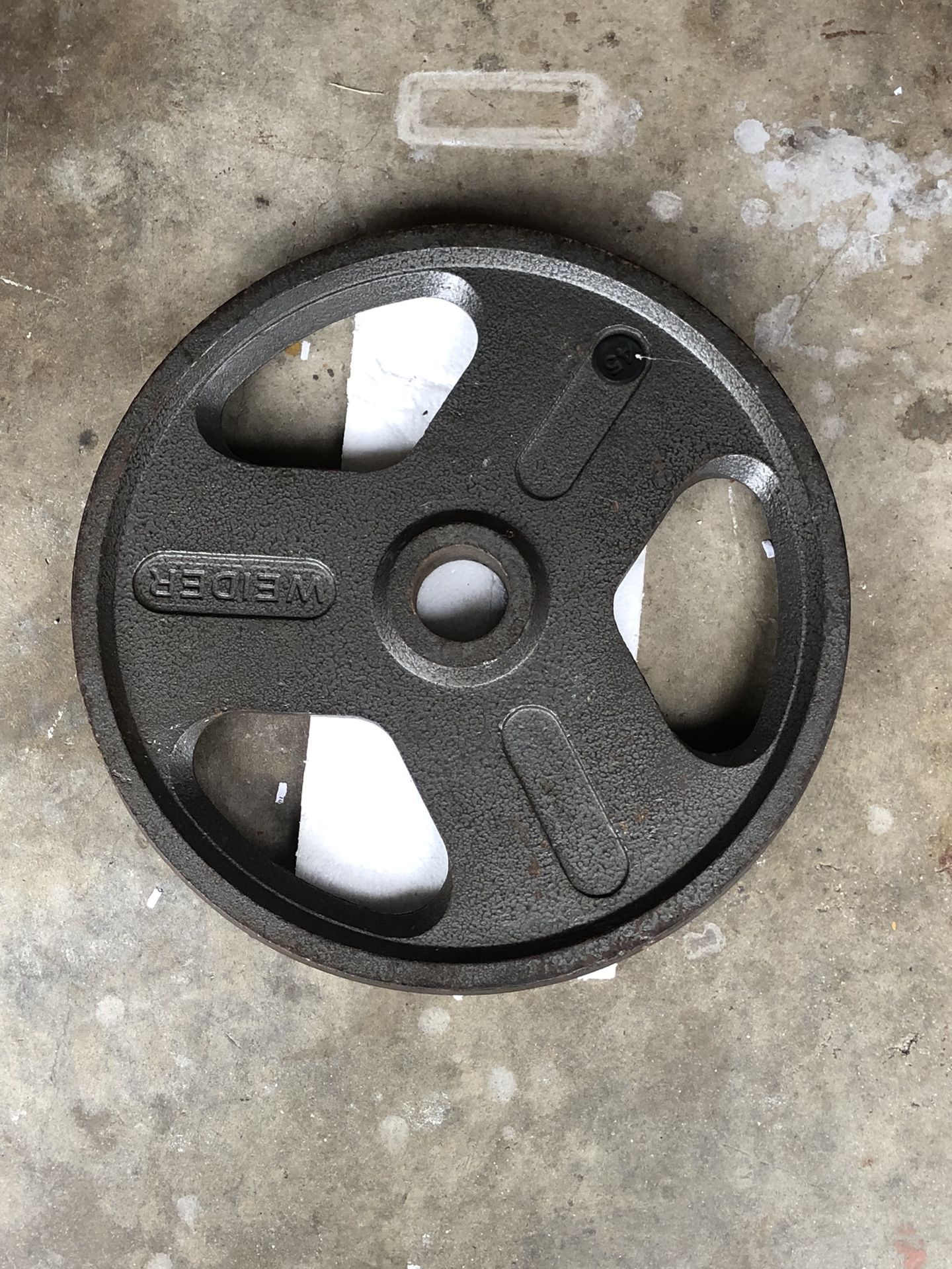 Weider 45 Lbs Olympic Hammertone Weight Plate (2 AVAILABLE $40 EACH)