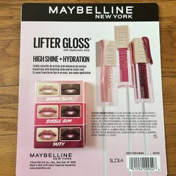 NWT Maybelline Lifter Gloss 3pcs Set high shine + hydration