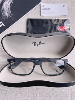New Rayban Eyeglasses Matt Black Frame Glasses Flexible 