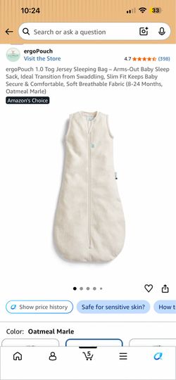 Ergopouch 3-6 months baby swaddle Retails $50