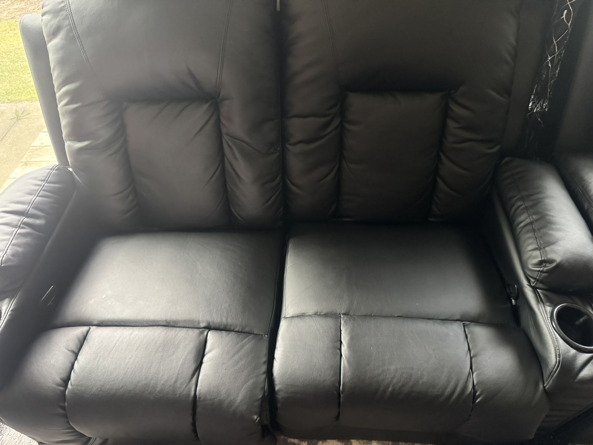 Black Leather Couch 