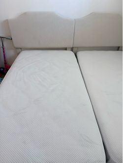 Twin bed frame with mattress