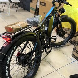 E-BYCCO 26” EB7PRO DUAL MOTOR 4000W PEAK 6000W 52V 32AH LIGHTWEIGHT ELECTRIC BIKE Top Speed 40-45MPH Maximum Mileage 35-90 Miles（Pedal Assist） Maximum