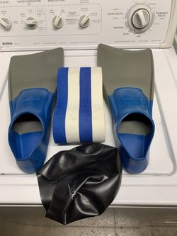 Training Swim fins - with swim cap