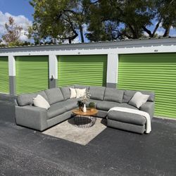 Sectional Couch Sofa - Kevin Charles - Gray - Delivery Available 🚚