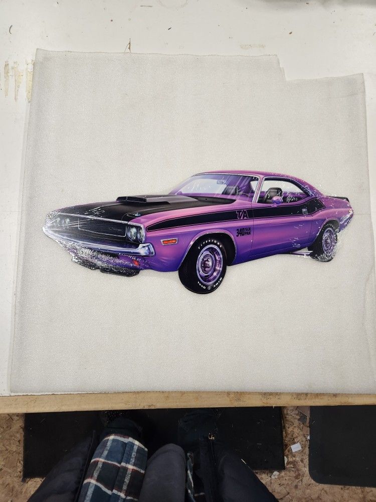 Plum Crazy Purple Dodge Mopar Challenger Muscle Car Steel Metal Sign