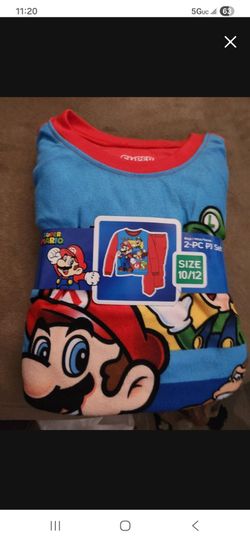 Super Mario 2-Piece Pajama Set Size 10/12