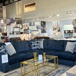 Nile Blue Sectional, Brand New 