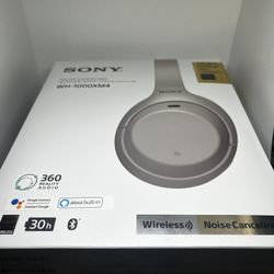 Sony WH1000XM4 Wireless Noise Canceling Over the Ear Headphones - Silver