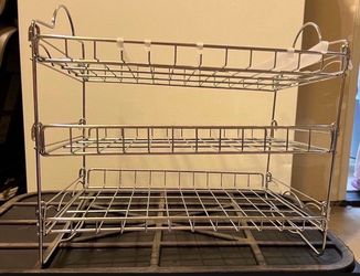3-Tier Chrome Wire Countertop Rack