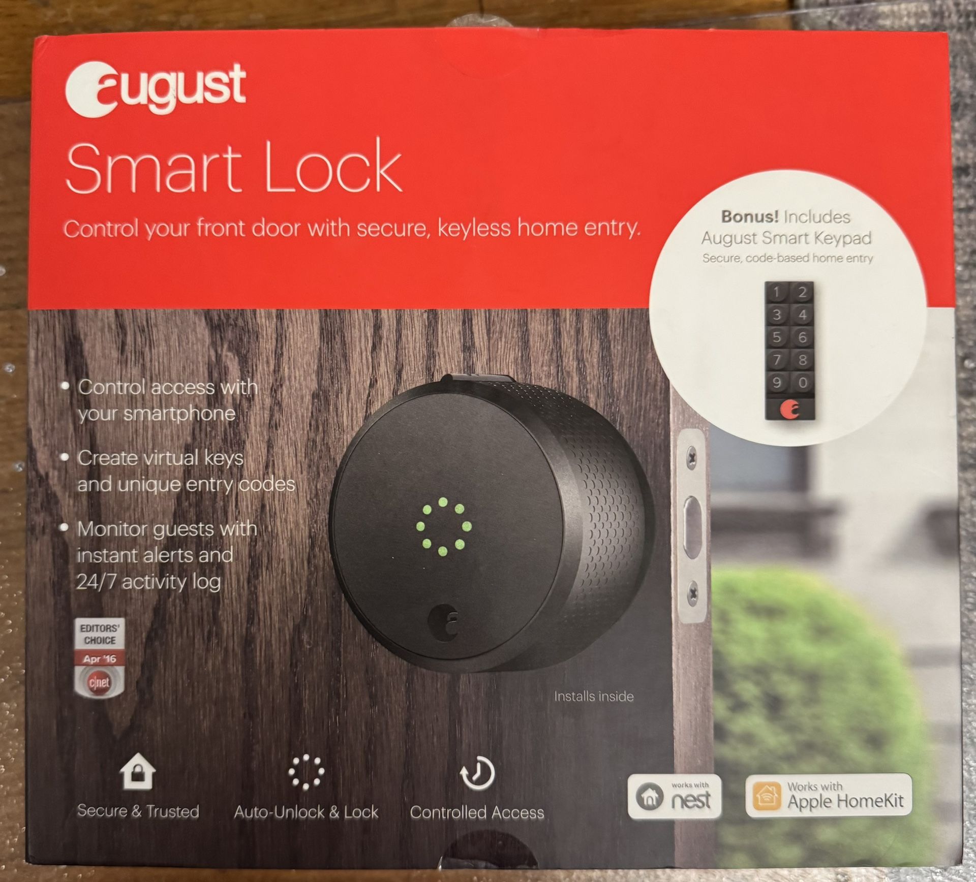 August smart lock and keypad