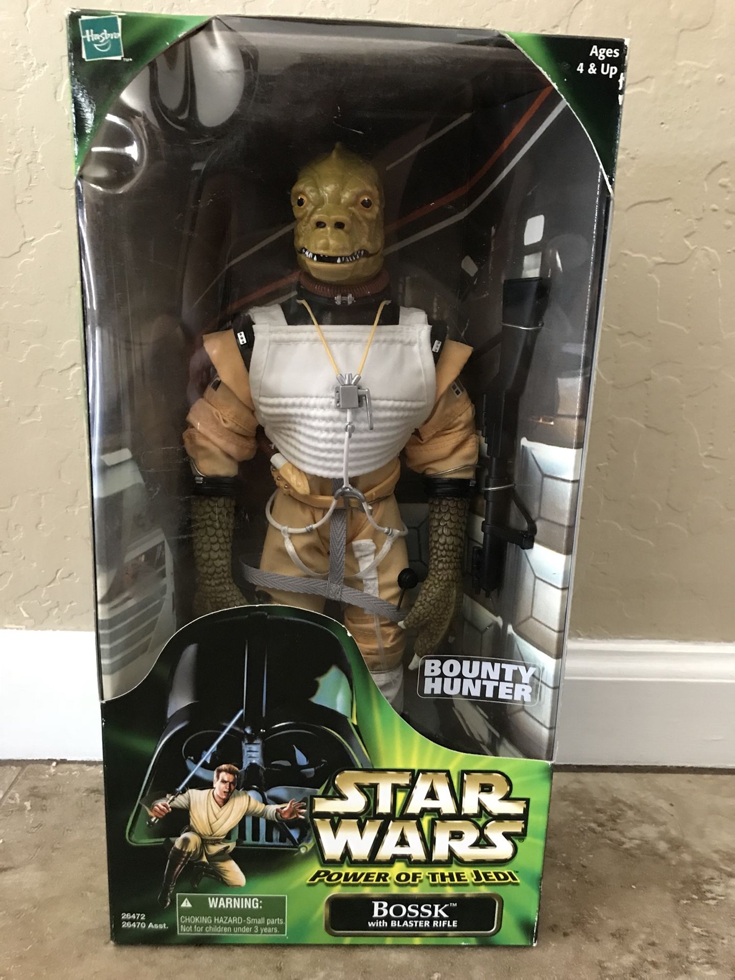 Collectible Star Wars action figure Bosk bounty hunter