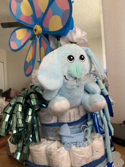 Baby boy diaper cake