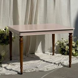 5Lx5Wx3H ft — middle leaf is 20in pink COUNTER HEIGHT Rounded Square Top Dining Table