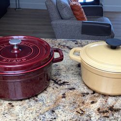 Staub And Martha Stewart Iron Pots. 
