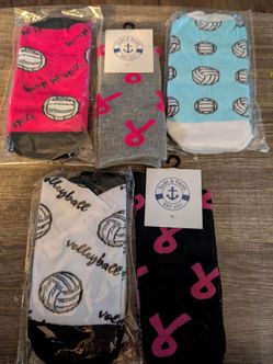 New women's volleyball themed socks