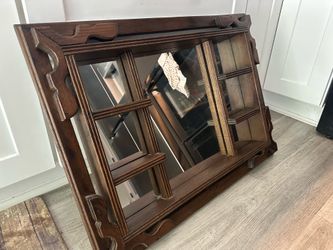 Vintage 1970’s Shadow Box Wall Mirror