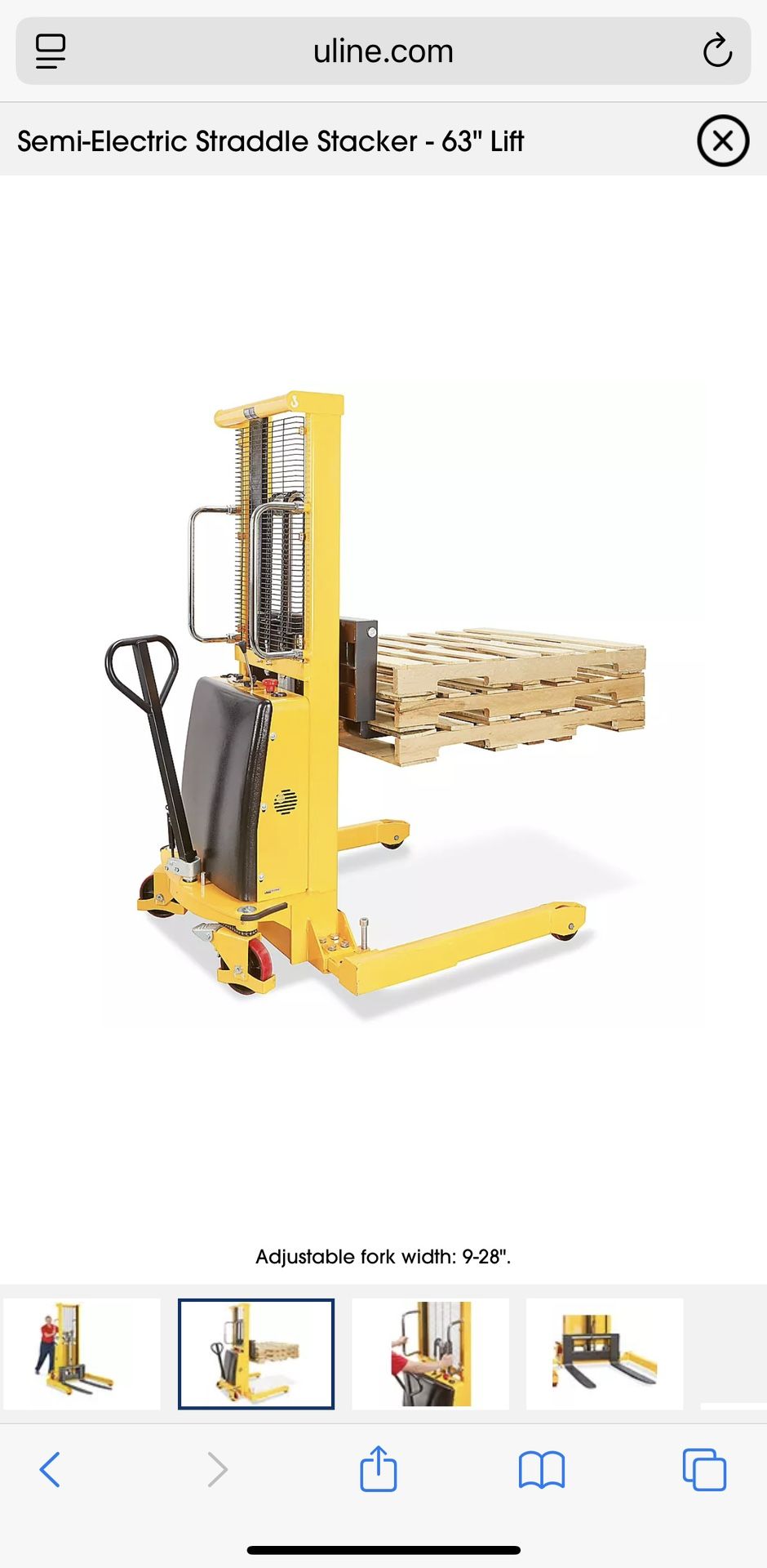 Semi- Electric Forklift Pallet Lift
