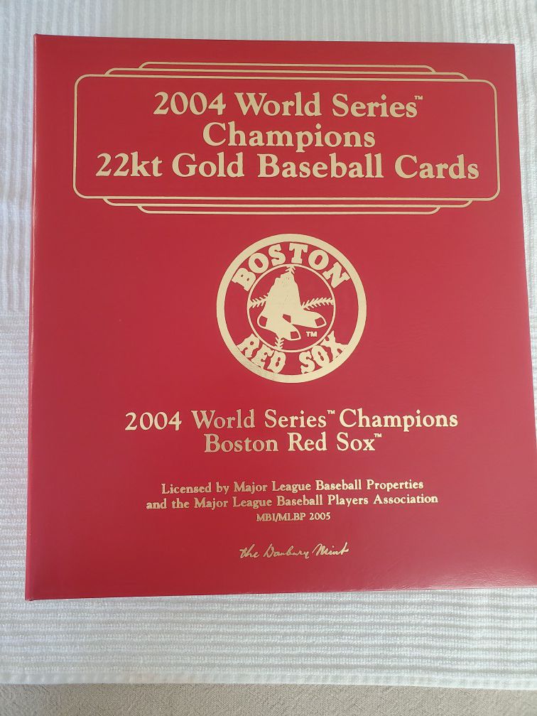 2004 Red Sox Championship 22kt gs baseball cards from the Danbury Mint