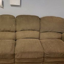 Brown Couch With Colorful Pattern Pillows/ Velcro Couch Cushions for Sale  in Bowling Green, OH - OfferUp