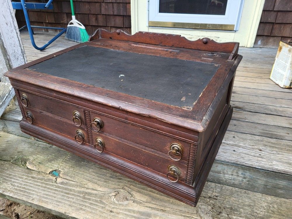 Antique Spool Cabinet Desk